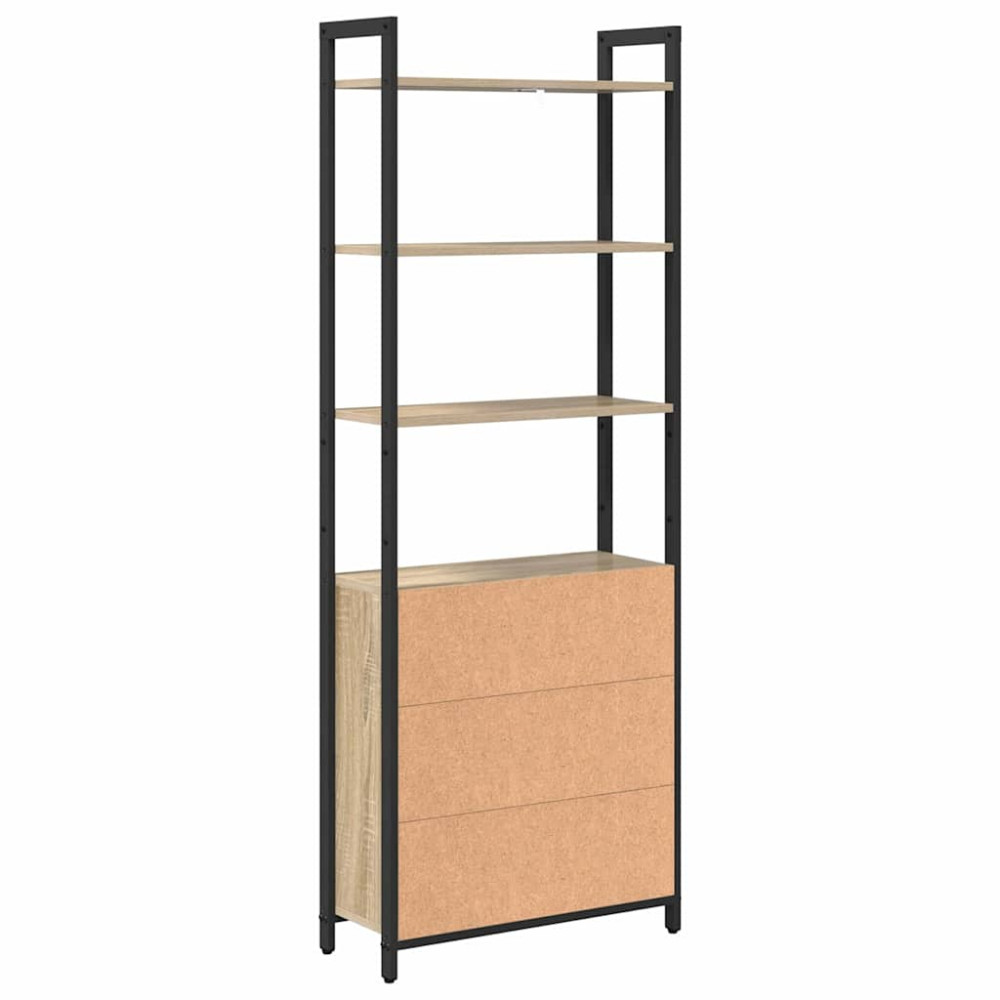 Produktbild för Bokskåp Sonoma-ek 60 x 24 x 161 cm Konstruerat trä