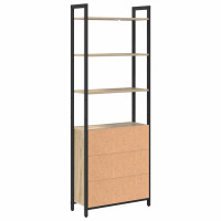 Produktbild för Bokskåp Sonoma-ek 60 x 24 x 161 cm Konstruerat trä