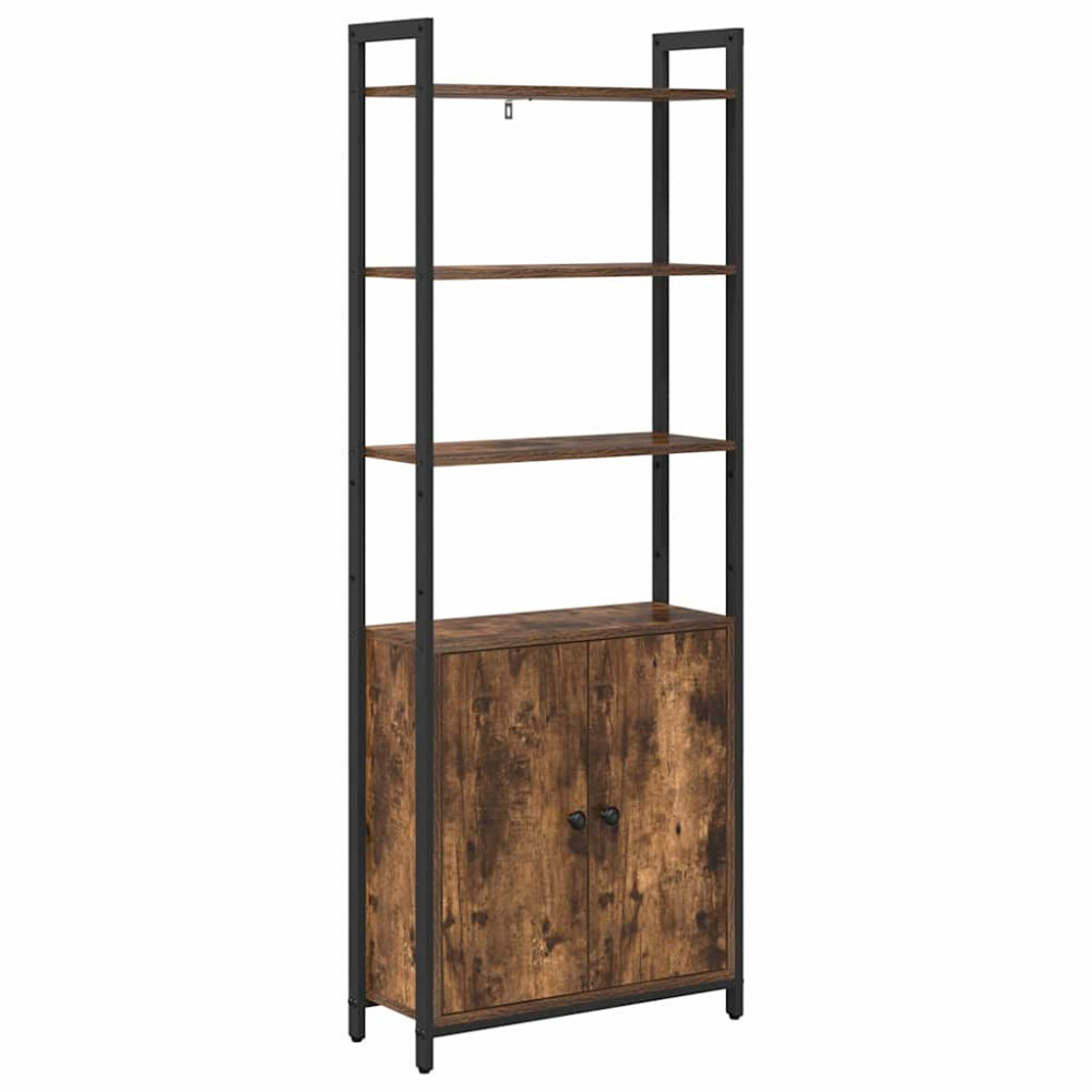 Produktbild för Bokskåp Rökt ek 60 x 24 x 161 cm Konstruerat trä