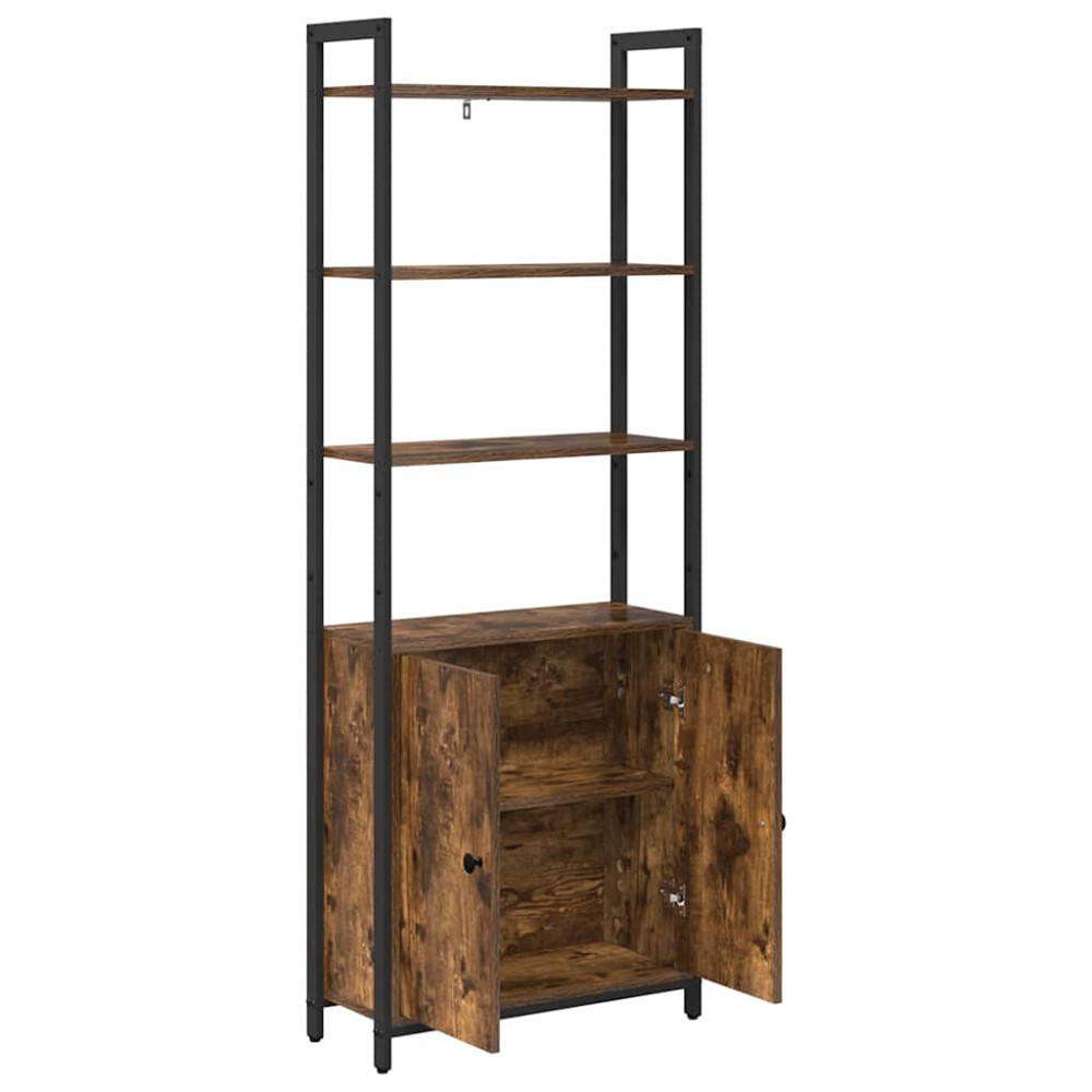 Produktbild för Bokskåp Rökt ek 60 x 24 x 161 cm Konstruerat trä