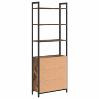 Produktbild för Bokskåp Rökt ek 60 x 24 x 161 cm Konstruerat trä