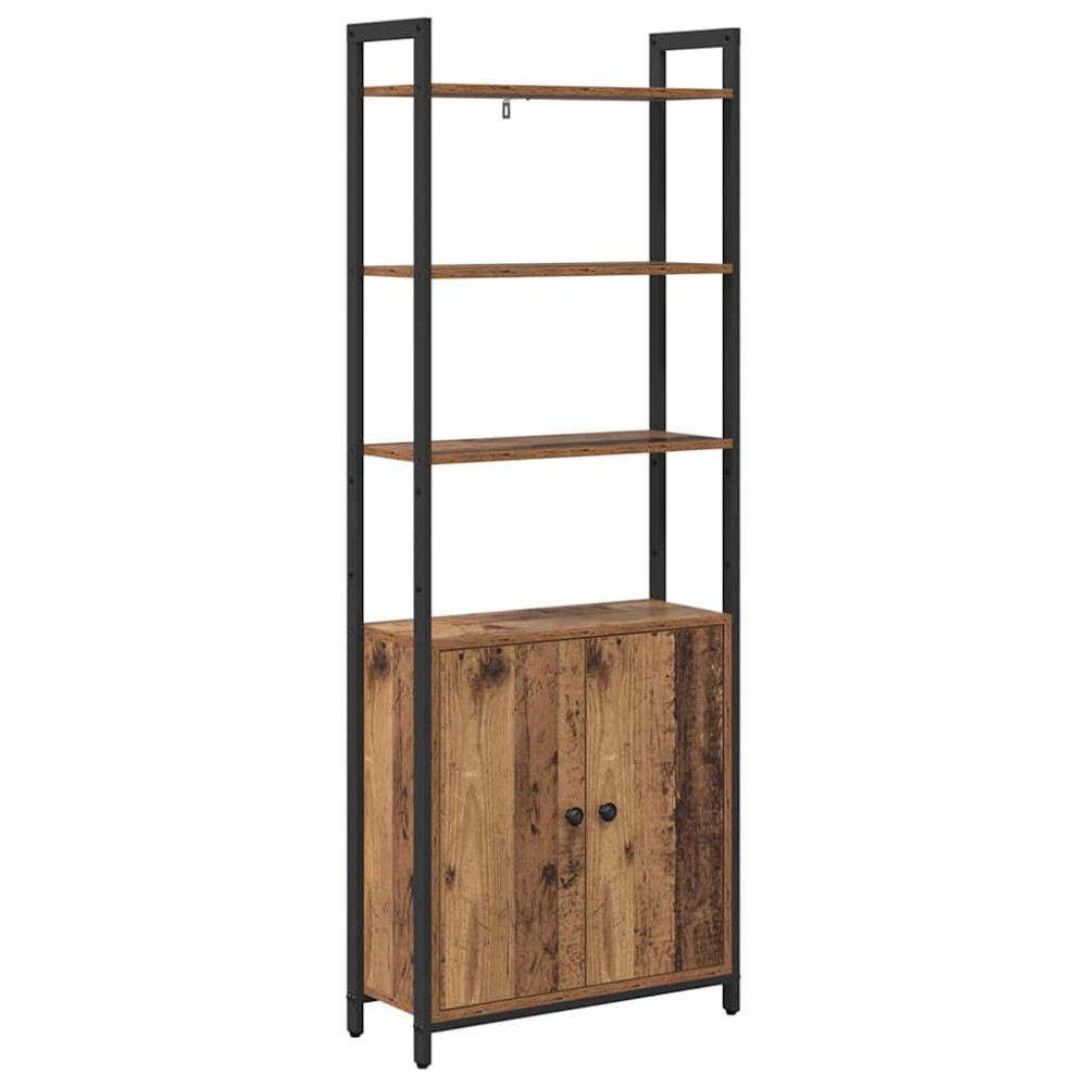 Produktbild för Bokskåp Gammalt trä 60 x 24 x 161 cm Konstruerat trä