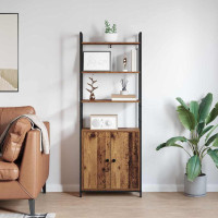 Produktbild för Bokskåp Gammalt trä 60 x 24 x 161 cm Konstruerat trä