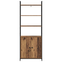 Produktbild för Bokskåp Gammalt trä 60 x 24 x 161 cm Konstruerat trä