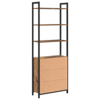 Produktbild för Bokskåp Gammalt trä 60 x 24 x 161 cm Konstruerat trä