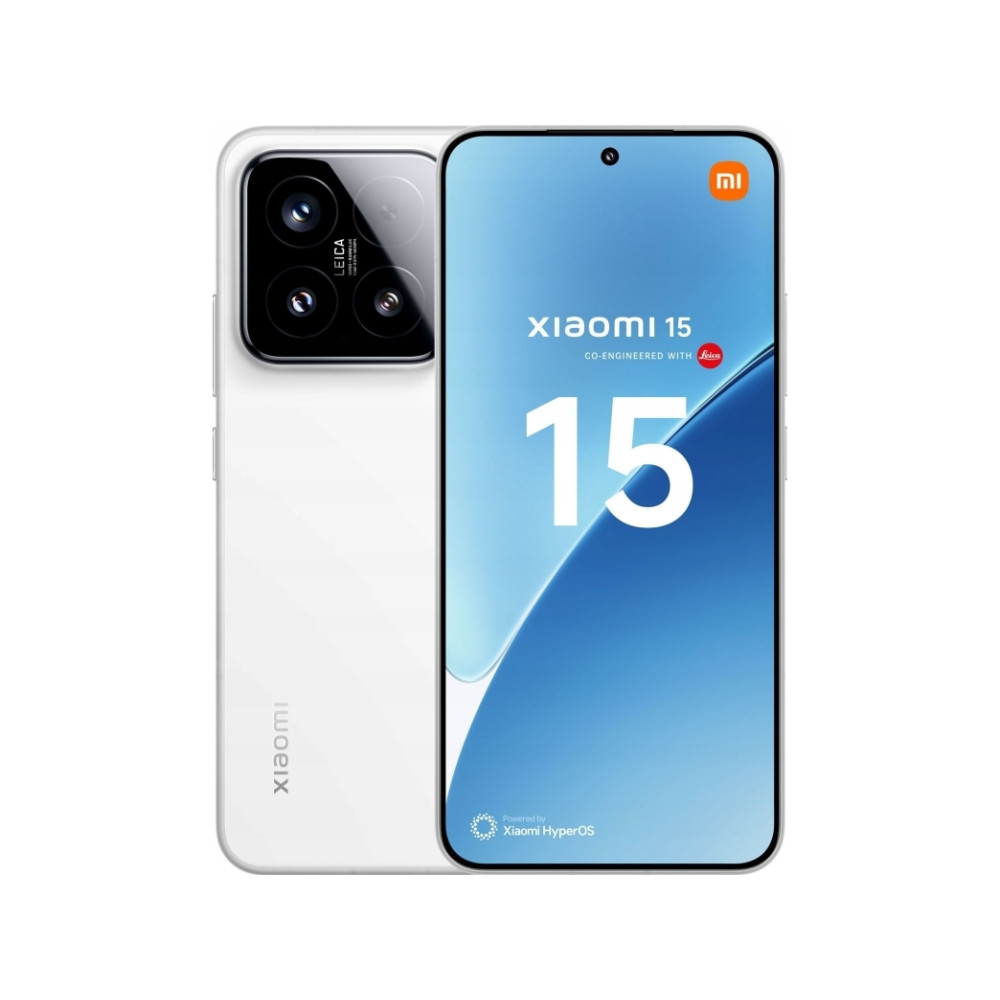 Produktbild för Xiaomi 15 - vit - 5G pekskärmsmobil - 512 GB - GSM