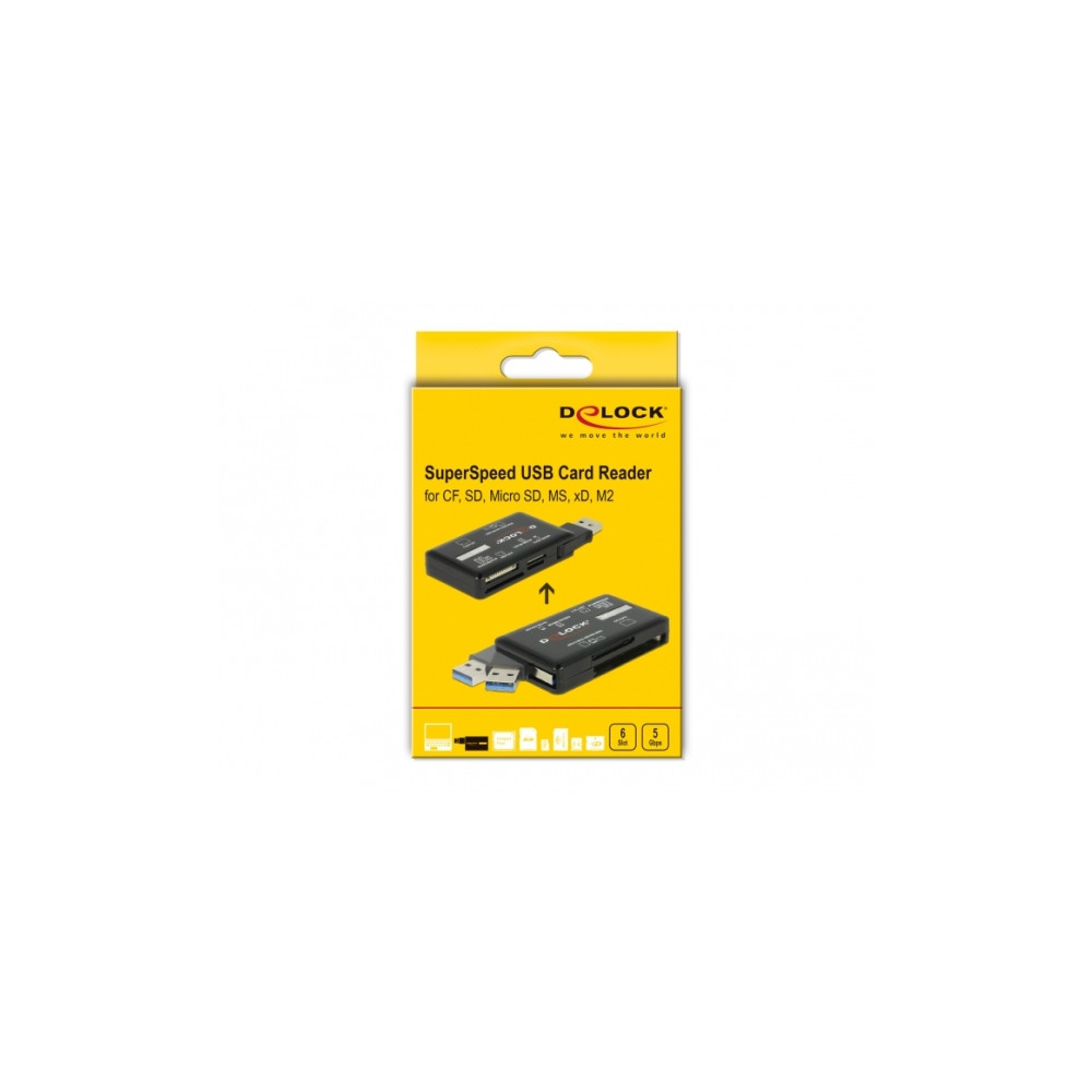 Produktbild för Delock kortläsare - USB 3.2 Gen 1
