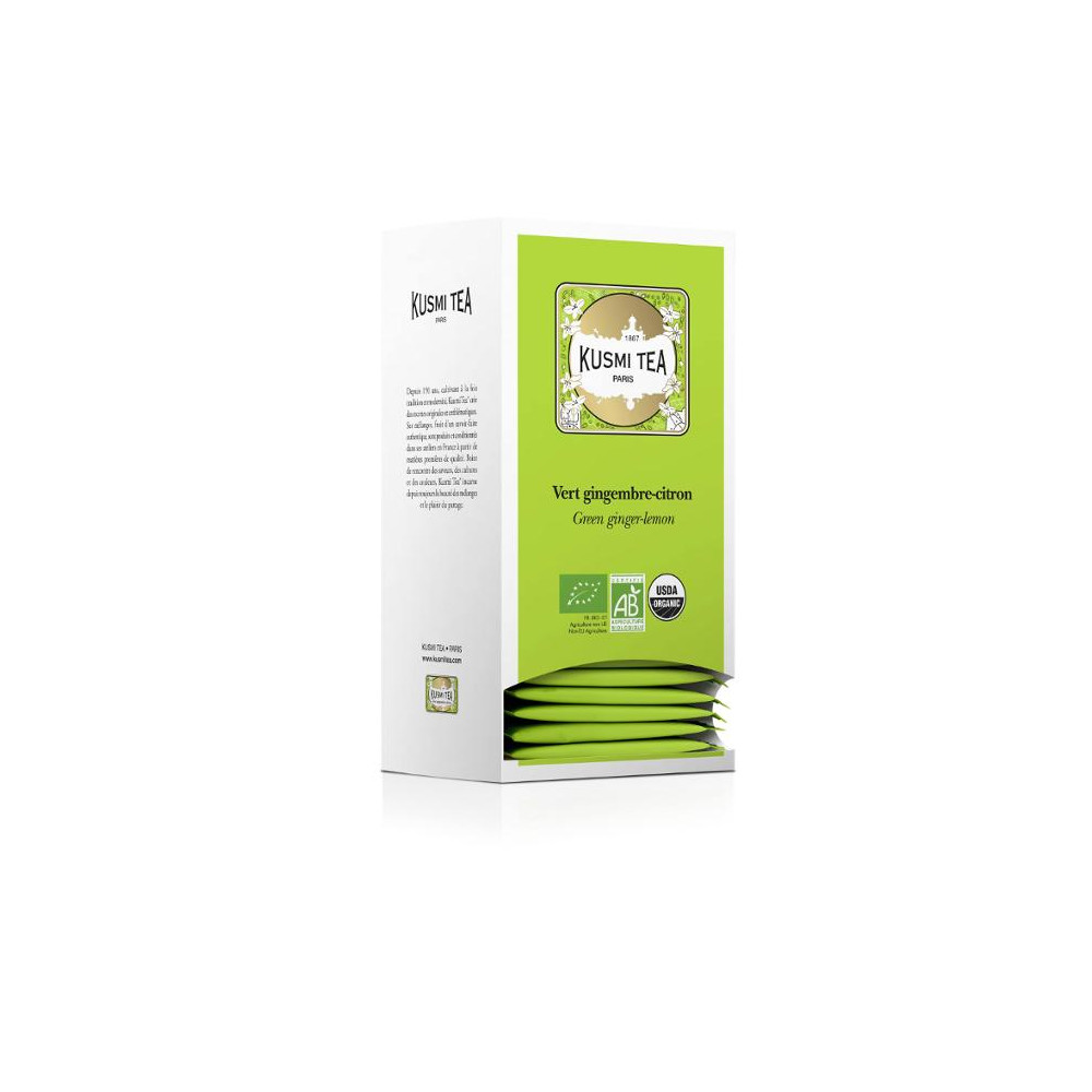 Produktbild för Te KUSMI Eko Green ginger-lemon 25/fp