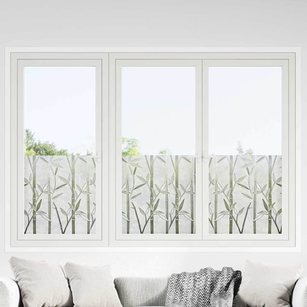 Produktbild för Statisk fönsterfilm Bamboo-mönster 45 x 500 cm PVC