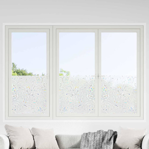 vidaXL Statisk fönsterfilm Blommönster 45 x 500 cm PVC