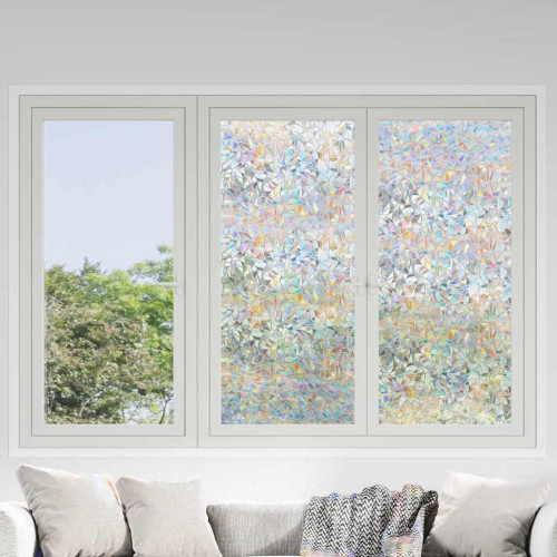 vidaXL Statisk fönsterfilm Transparent 60 x 1000 cm PVC