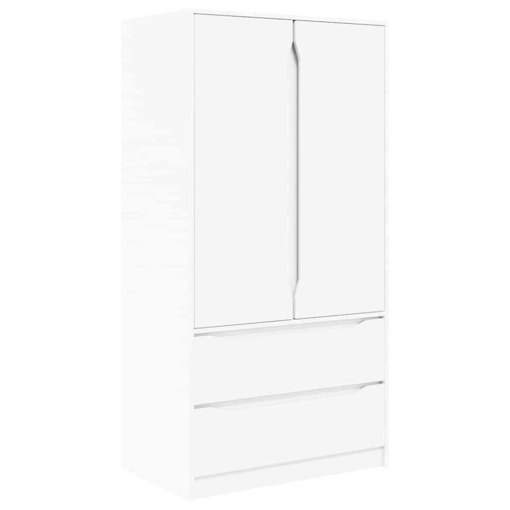 Produktbild för Garderob med låda Vit 79,5 x 49 x 156 cm Konstruerat trä