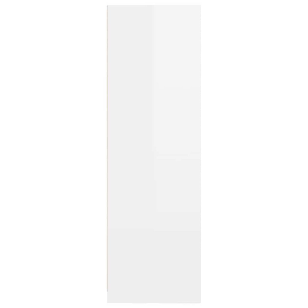 Produktbild för Garderob Högblank Vit 79,5 x 49 x 156 cm Konstruerat trä