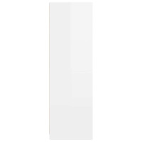Produktbild för Garderob Högblank Vit 79,5 x 49 x 156 cm Konstruerat trä