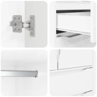 Produktbild för Garderob Högblank Vit 79,5 x 49 x 156 cm Konstruerat trä