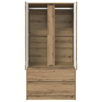 Produktbild för Garderob med låda Artisan Ek 79,5 x 49 x 156 cm Konstruerat trä