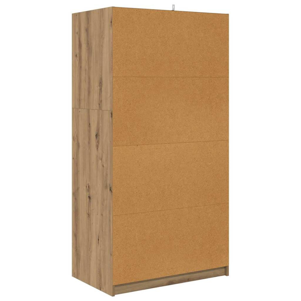 Produktbild för Garderob med låda Artisan Ek 79,5 x 49 x 156 cm Konstruerat trä