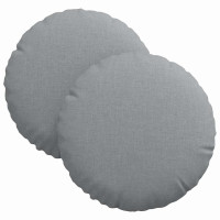 Produktbild för Sittkuddar 2 pcs Ljusgrå Ø30 x 13 cm tyg