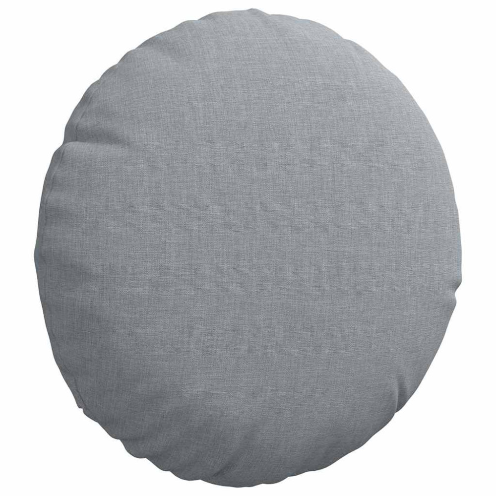 Produktbild för Sittkuddar 2 pcs Ljusgrå Ø30 x 13 cm tyg