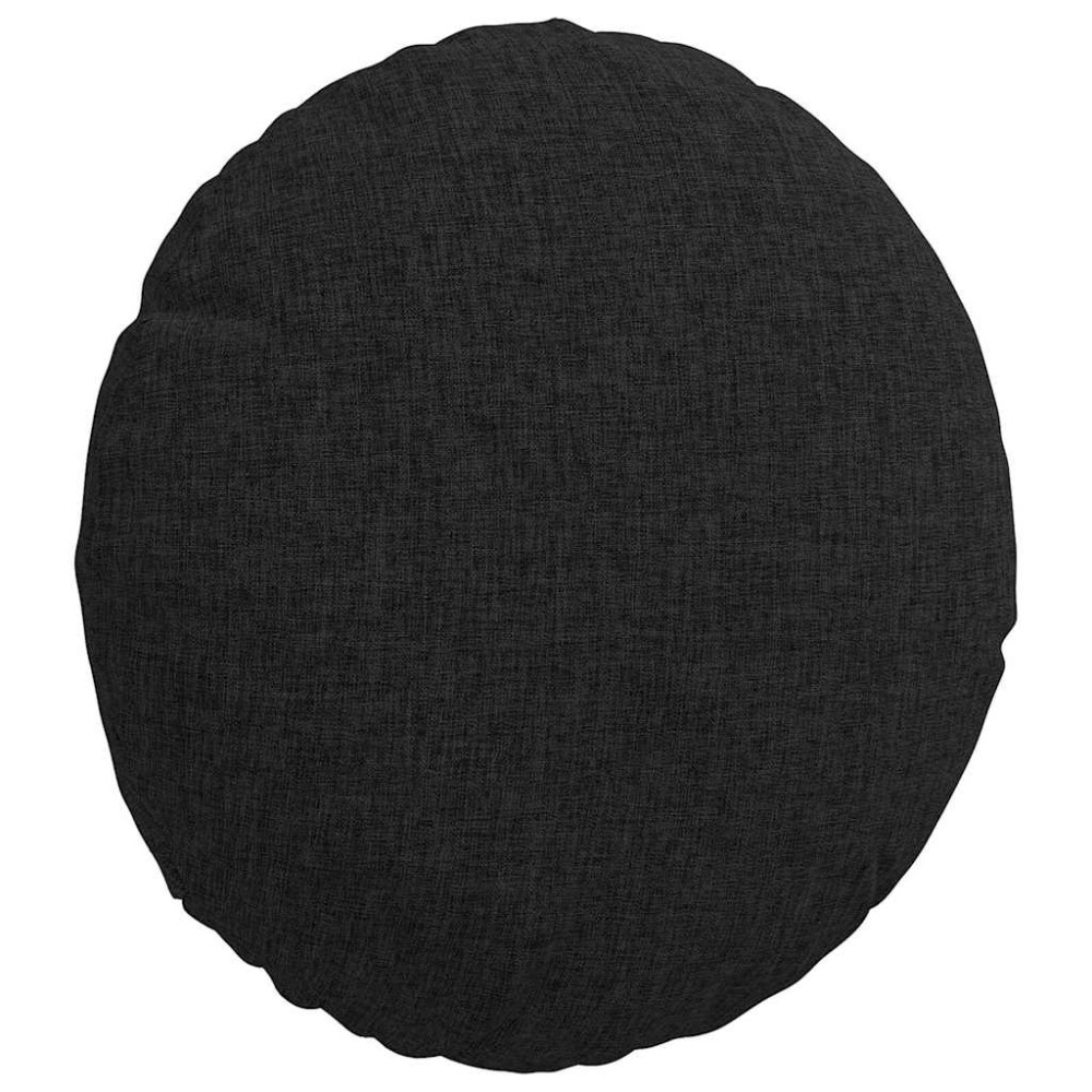 Produktbild för Sittkuddar 2 pcs Svart Ø30 x 13 cm tyg