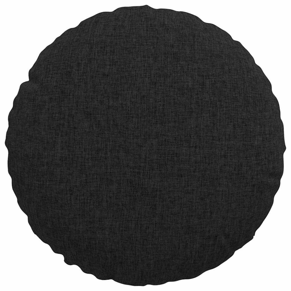 Produktbild för Sittkuddar 2 pcs Svart Ø30 x 13 cm tyg