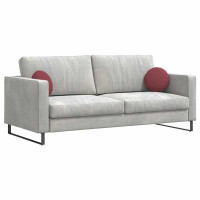 Produktbild för Sittkuddar 2 pcs Vinröd Ø30 x 13 cm tyg