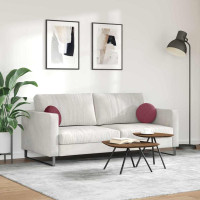 Produktbild för Sittkuddar 2 pcs Vinröd Ø30 x 13 cm tyg