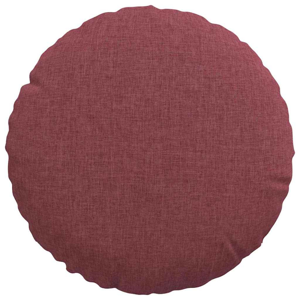 Produktbild för Sittkuddar 2 pcs Vinröd Ø30 x 13 cm tyg