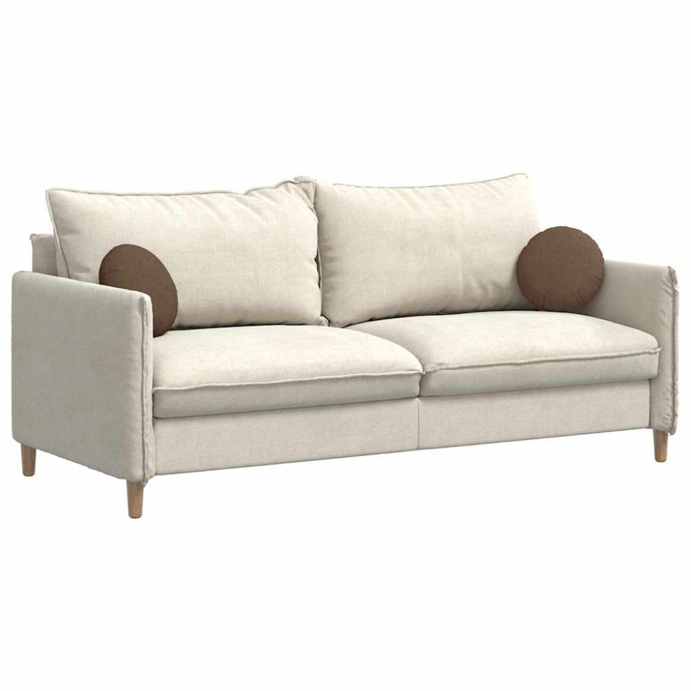 Produktbild för Sittkuddar 2 pcs Brun Ø30 x 13 cm tyg