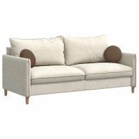 Produktbild för Sittkuddar 2 pcs Brun Ø30 x 13 cm tyg