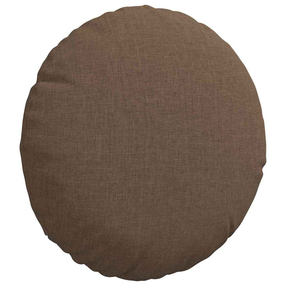 Produktbild för Sittkuddar 2 pcs Brun Ø30 x 13 cm tyg