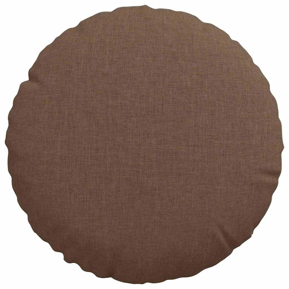 Produktbild för Sittkuddar 2 pcs Brun Ø30 x 13 cm tyg