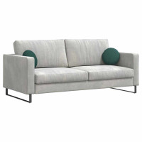 Produktbild för Sittkuddar 2 pcs Mörkgrön Ø30 x 13 cm tyg