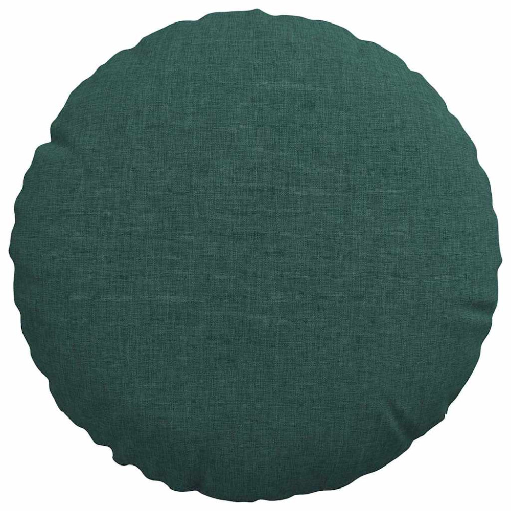 Produktbild för Sittkuddar 2 pcs Mörkgrön Ø30 x 13 cm tyg