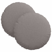 Produktbild för Sittkuddar 2 pcs Taupe Ø30 x 13 cm tyg