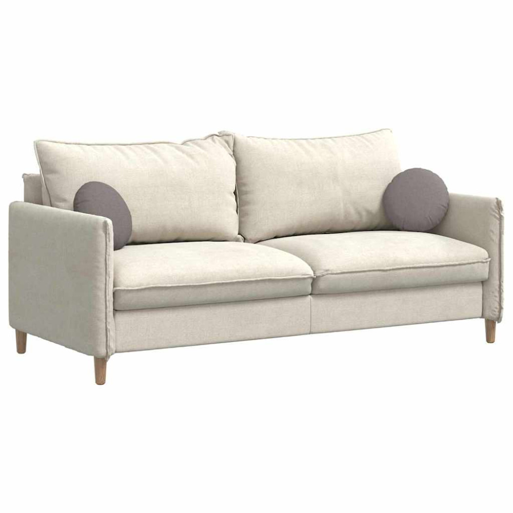 Produktbild för Sittkuddar 2 pcs Taupe Ø30 x 13 cm tyg
