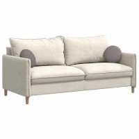 Produktbild för Sittkuddar 2 pcs Taupe Ø30 x 13 cm tyg