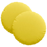 Produktbild för Sittkuddar 2 pcs Ljusgul Ø30 x 13 cm tyg
