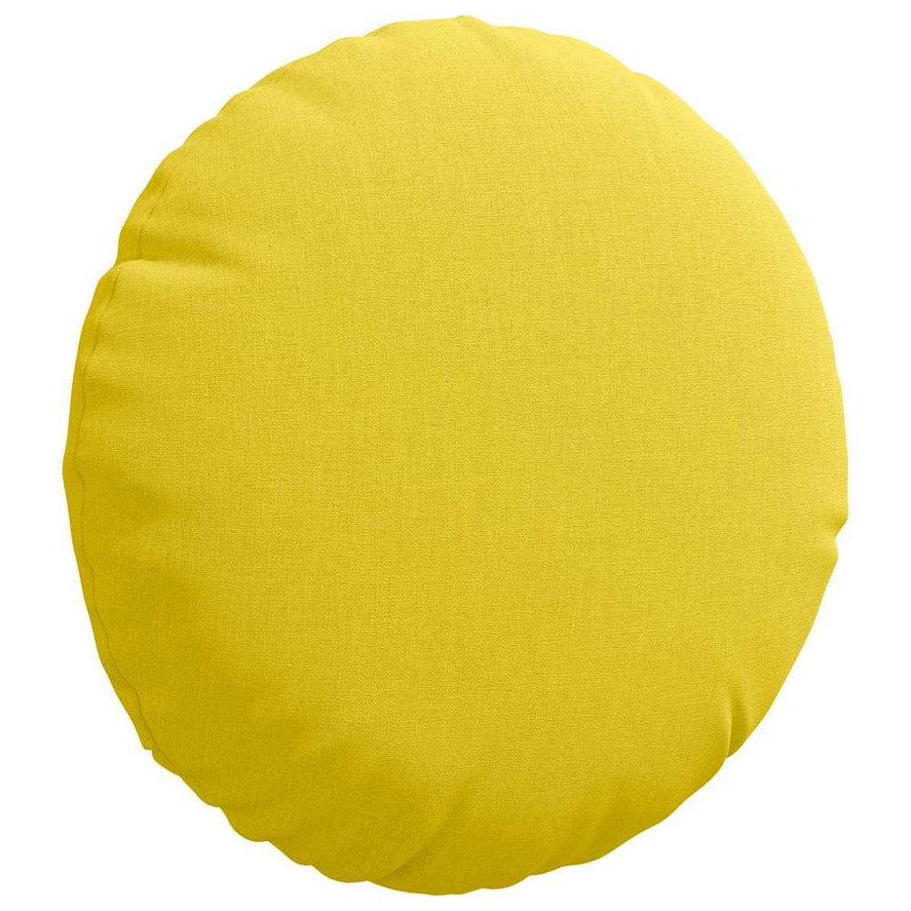 Produktbild för Sittkuddar 2 pcs Ljusgul Ø30 x 13 cm tyg