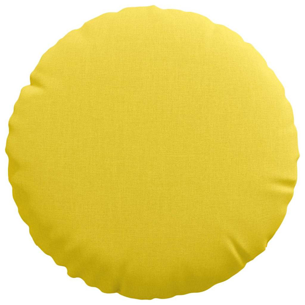 Produktbild för Sittkuddar 2 pcs Ljusgul Ø30 x 13 cm tyg