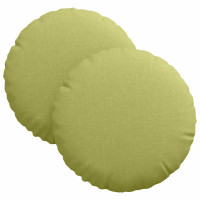 Produktbild för Sittkuddar 2 pcs Ljusgrön Ø30 x 13 cm tyg
