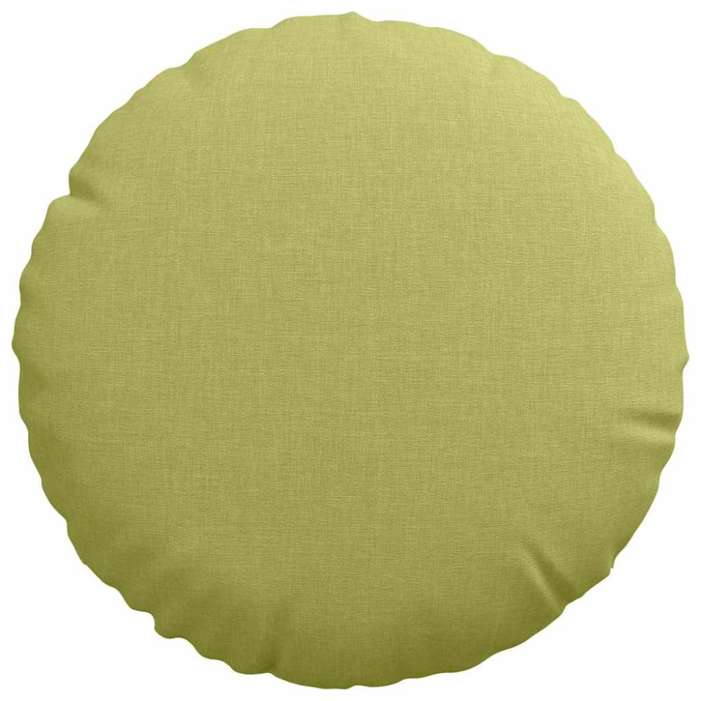 Produktbild för Sittkuddar 2 pcs Ljusgrön Ø30 x 13 cm tyg