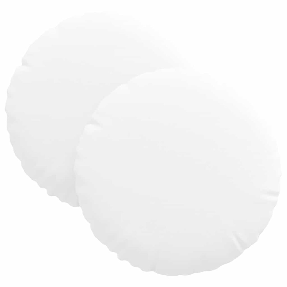 Produktbild för Sittkuddar 2 pcs Vit Ø30 x 13 cm tyg