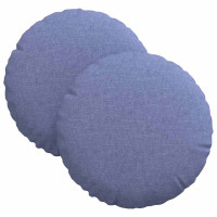 Produktbild för Sittkuddar 2 pcs Jeansblå Ø30 x 13 cm tyg