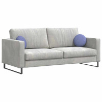 Produktbild för Sittkuddar 2 pcs Jeansblå Ø30 x 13 cm tyg