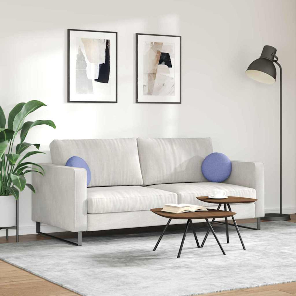 Produktbild för Sittkuddar 2 pcs Jeansblå Ø30 x 13 cm tyg