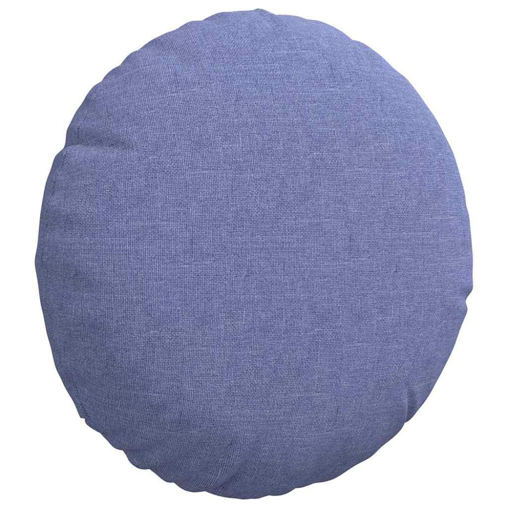 Produktbild för Sittkuddar 2 pcs Jeansblå Ø30 x 13 cm tyg