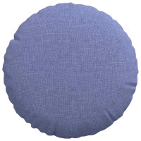 Produktbild för Sittkuddar 2 pcs Jeansblå Ø30 x 13 cm tyg