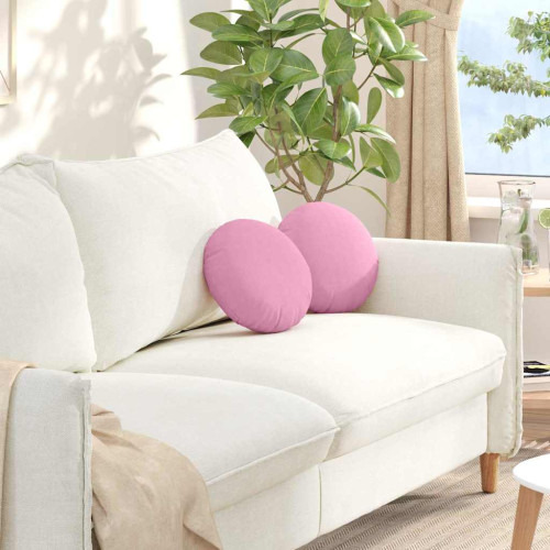 vidaXL Sittkuddar 2 pcs Rosa Ø30 x 13 cm tyg