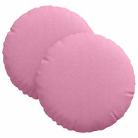 Produktbild för Sittkuddar 2 pcs Rosa Ø30 x 13 cm tyg